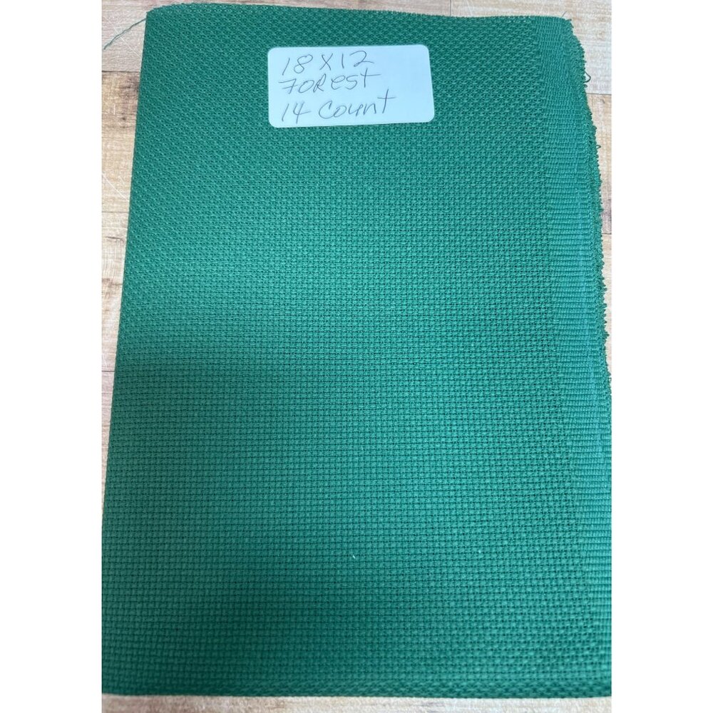 Green Aida Cross Stitch Fabric 18X12 Forest 14 Count